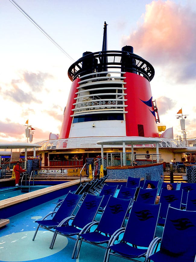 One of the pools on Disney Wonder Cruise