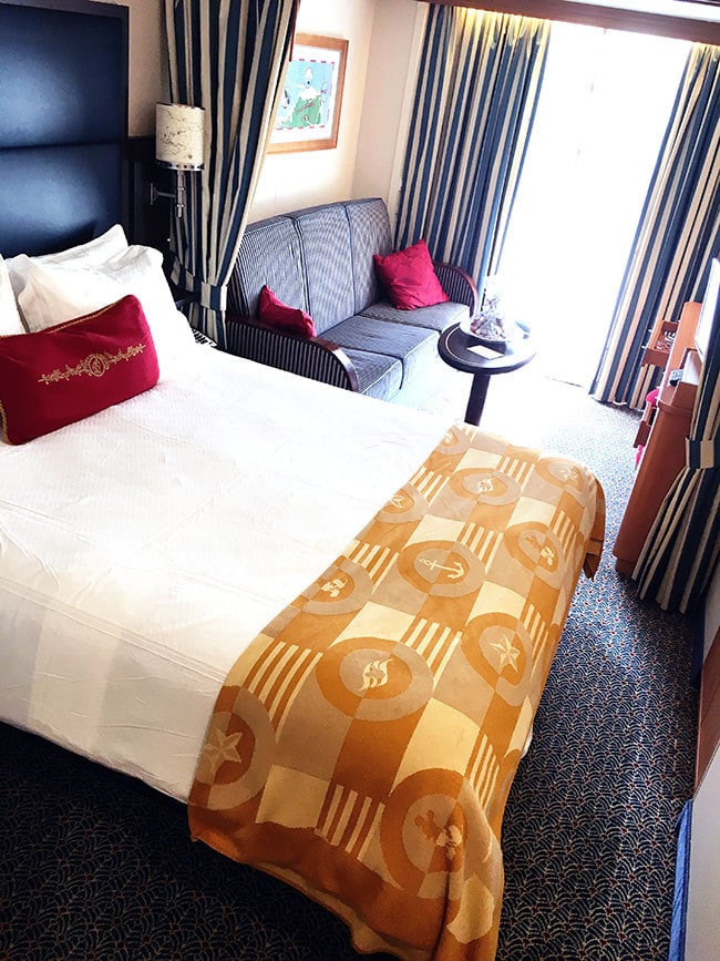 My Disney Wonder Cruise cabin with verandah