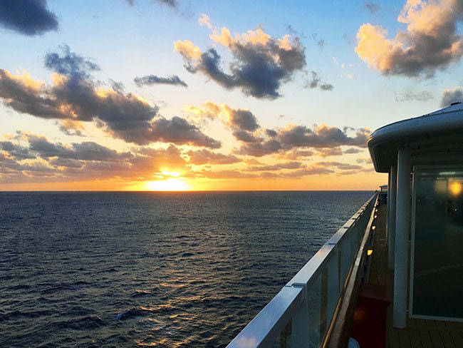 Sunset from Disney Wonder Cruise