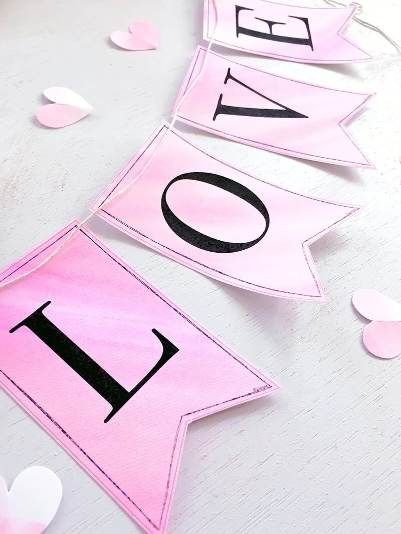 Supplies you need to make your own love banner