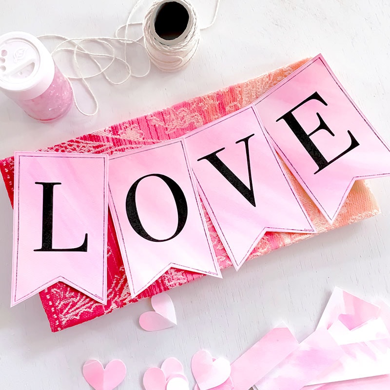 DIY Valentine Love Banner 100 Directions DIY Valentine Love Banner 100 Directions