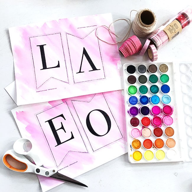 Supplies you need to make your own love banner
