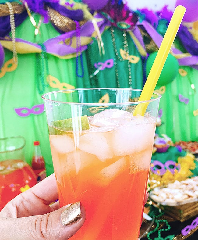 Hurricane Mocktail for Mardi Gras - recipeHurricane Mocktail for Mardi Gras - recipe