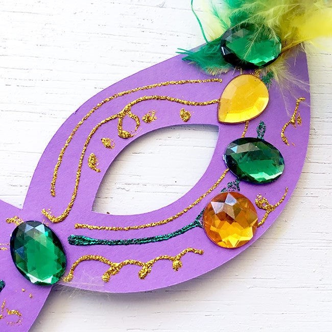 Decorate your mask with glitter and gems