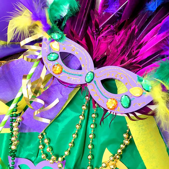 DIY Mardi Gras Mask tutorial by Jen Goode