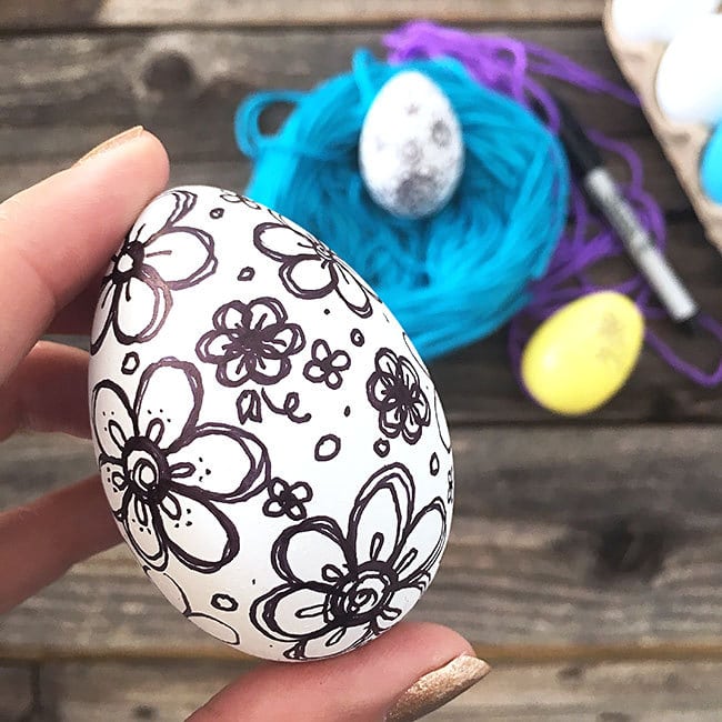 Draw on craft eggs