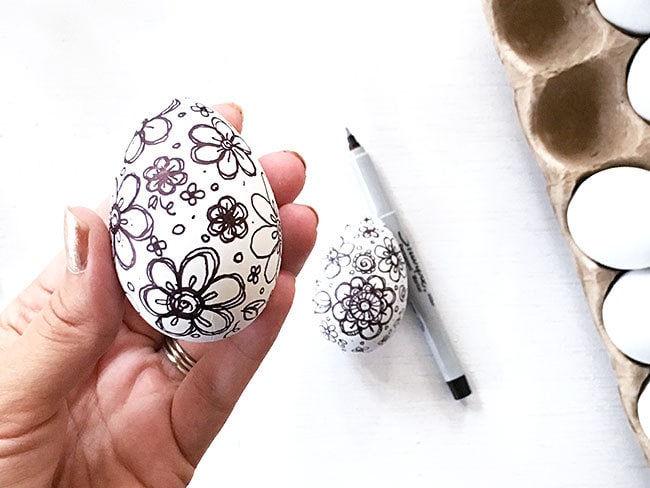 Easy drawing on craft eggs