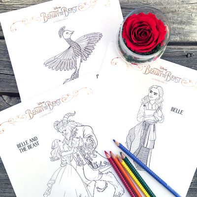 Free Beauty and The Beast coloring pages