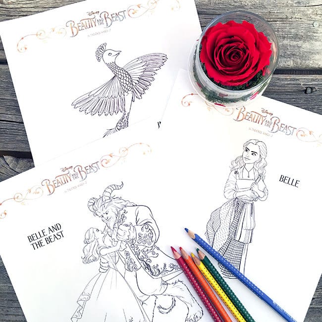 Free Beauty and The Beast coloring pages