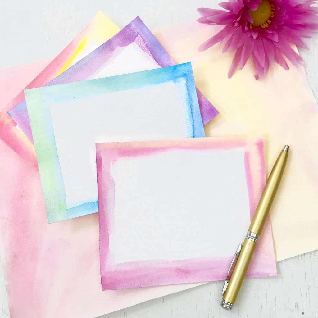 Quick Handmade Watercolor Notecards