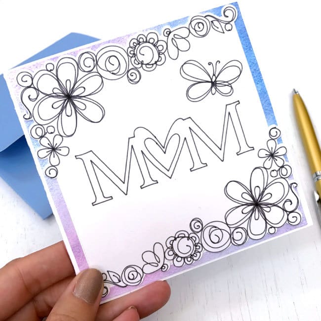 Create a pretty illustration card for Mom