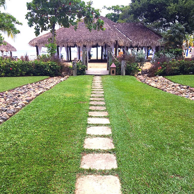 Beautiful grounds at Beaches Resort in Negril, Jamaica