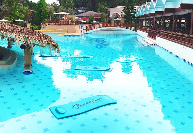 View of the pool at Beaches Resort in Negril, Jamaica 