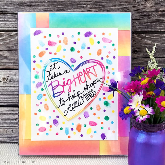 DIY Teacher Appreciation Keepsake art and printable