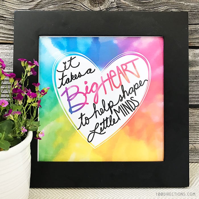 Printable Teacher Appreciation art by Jen Goode