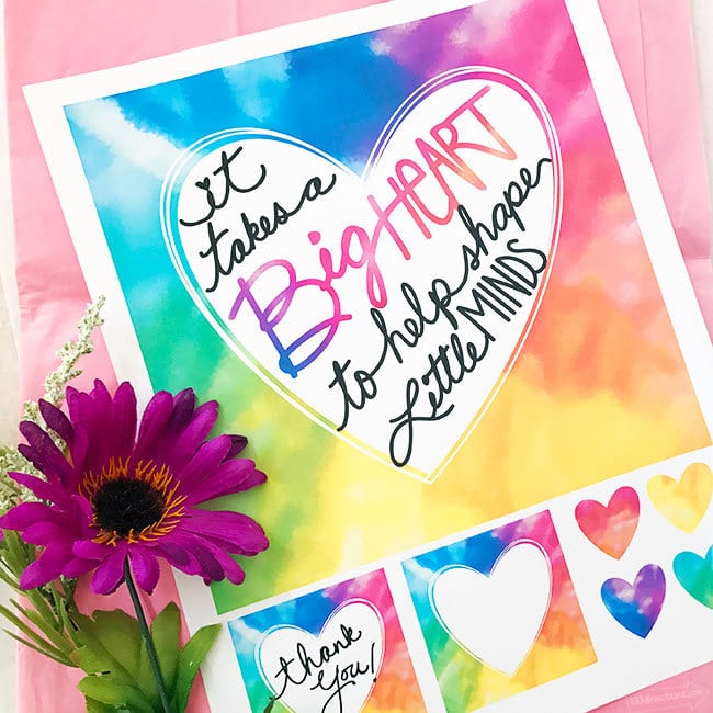 Teacher Appreciation printable art by Jen Goode