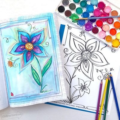 Lily coloring page by Jen Goode