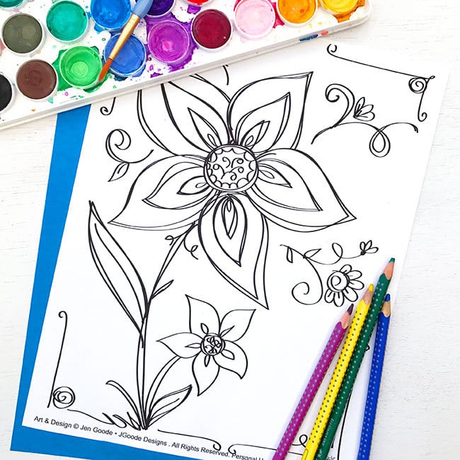 Download this free coloring page by Jen Goode