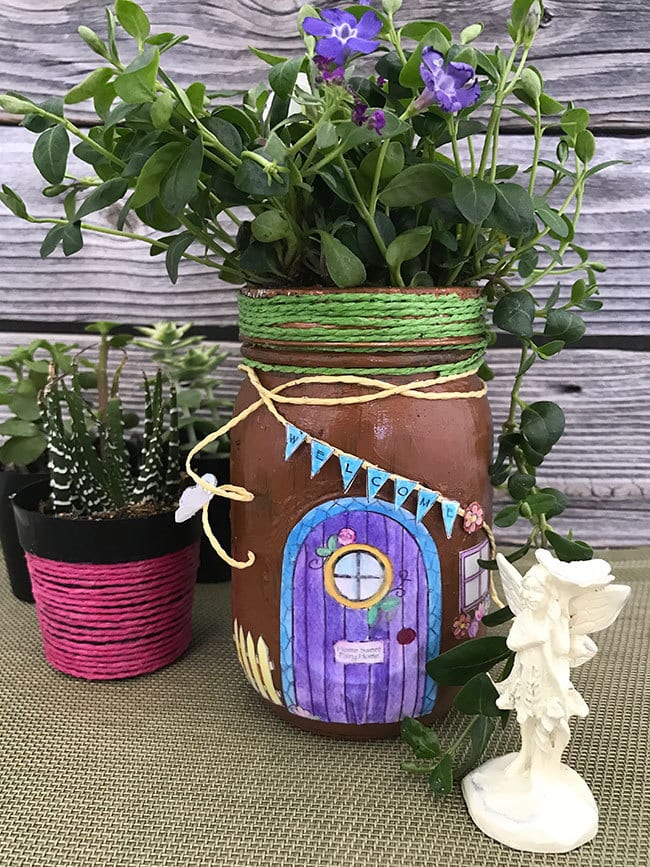 Mason Jar Fairy House