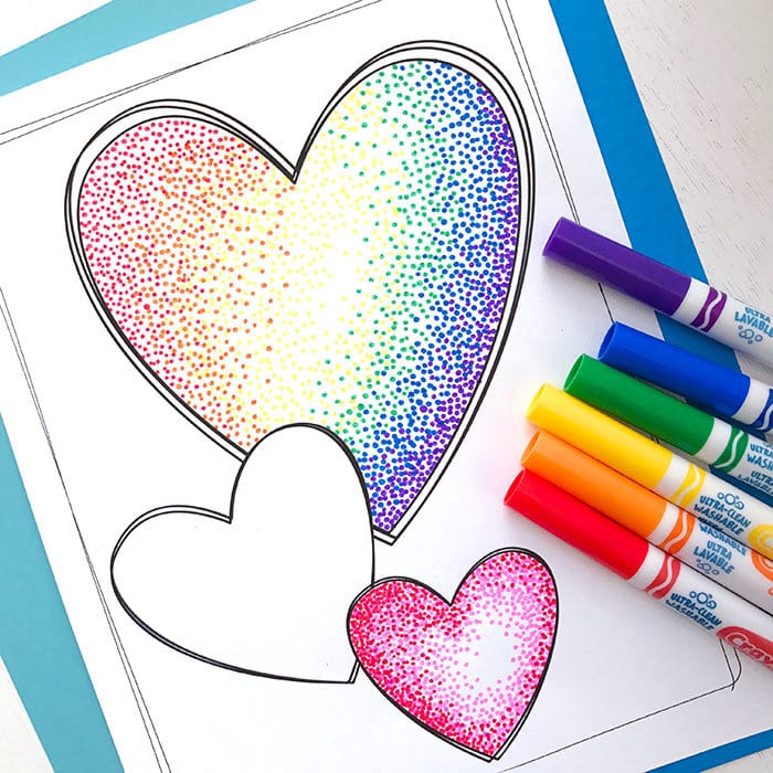 Hearts Coloring Page by Jen Goode