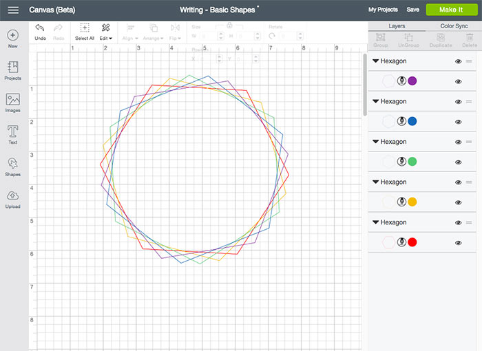 Drawing basic shapes to make fancy designs