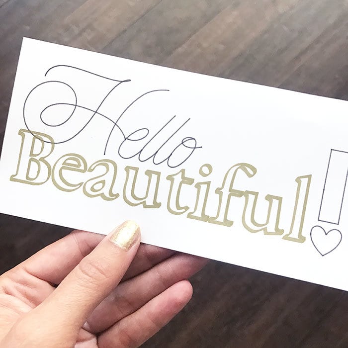 Multi-font writing designs using Cricut Design Space