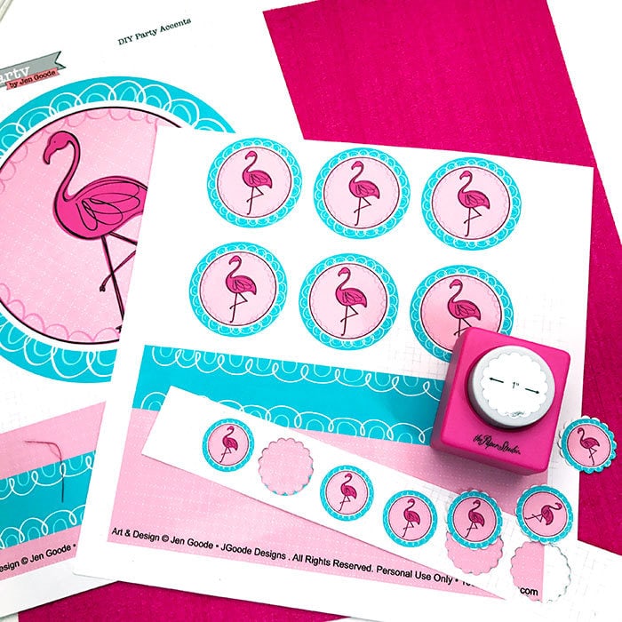 Flamingo Party set by Jen Goode