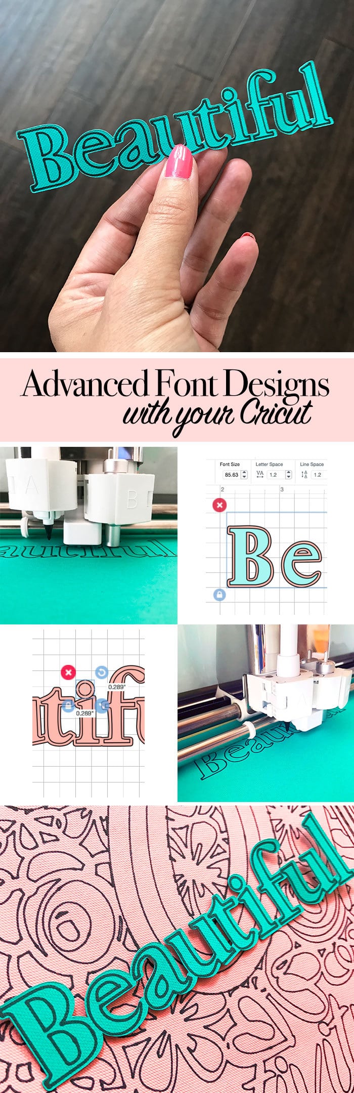 Make advanced font designs with your Cricut