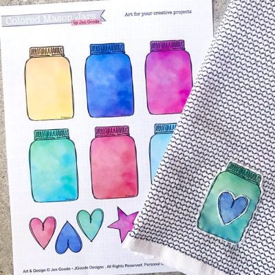 Mason Jar Printable art set by Jen Goode