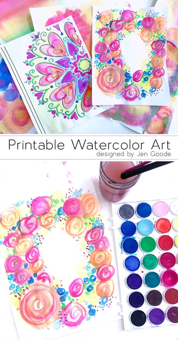 Printable Watercolor Art by Jen Goode