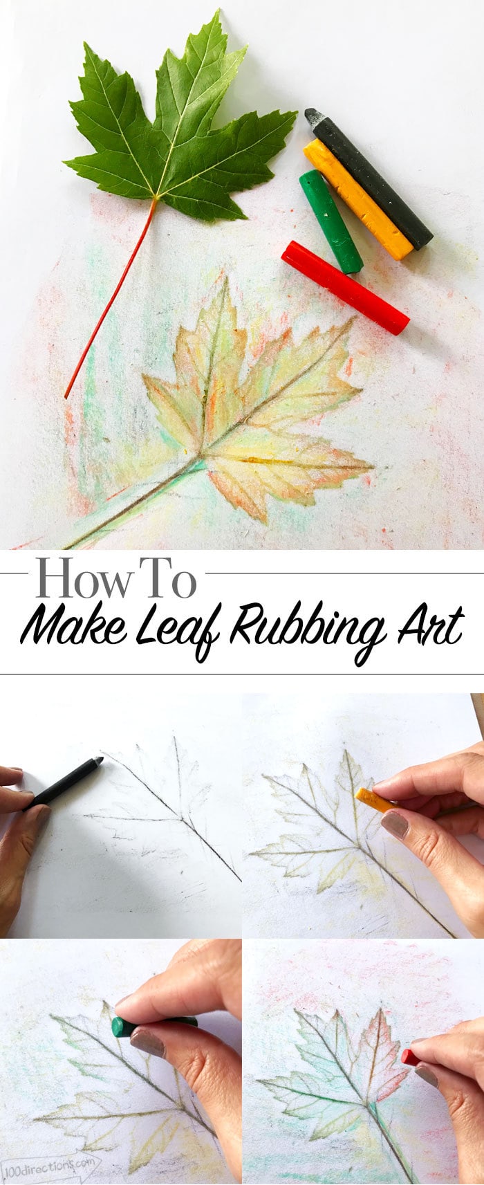 How to make leave rubbing art