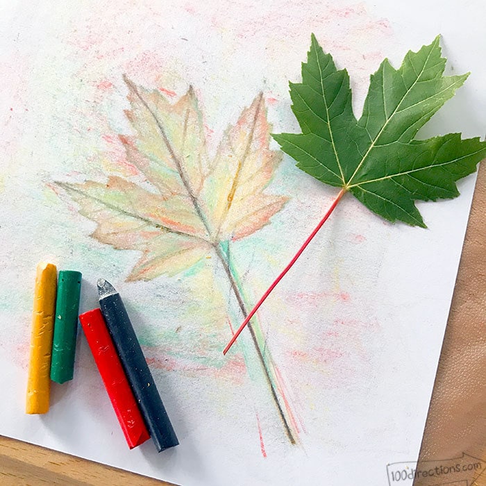 How to Make Leaf Rubbing Art and Leaf Art Printable - 100 ...