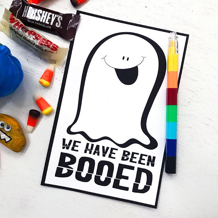 Add a boo sign to your boo bag - designed by Jen Goode - made with Cricut