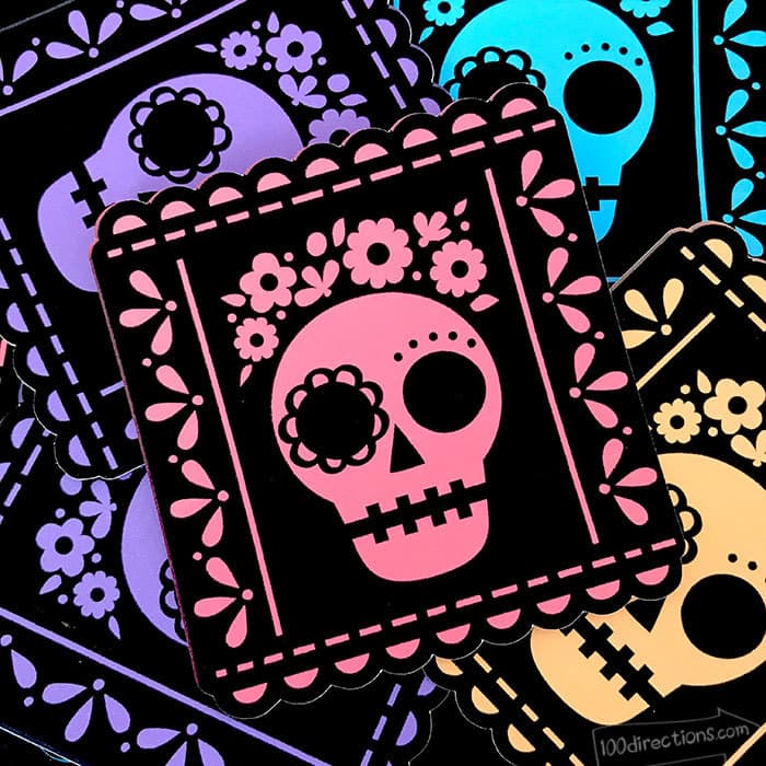 Create your own Dia de Muertos decor with this free cut file by Jen Goode