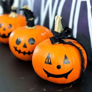 Make your own cute and quick Halloween pumpkins with free SVG by Jen Goode
