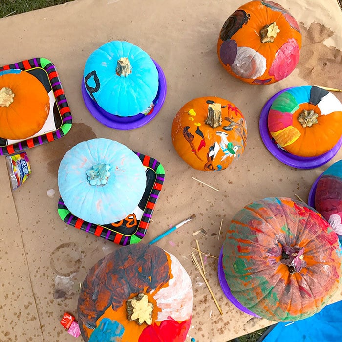 Plenty of pretty painted pumpkins