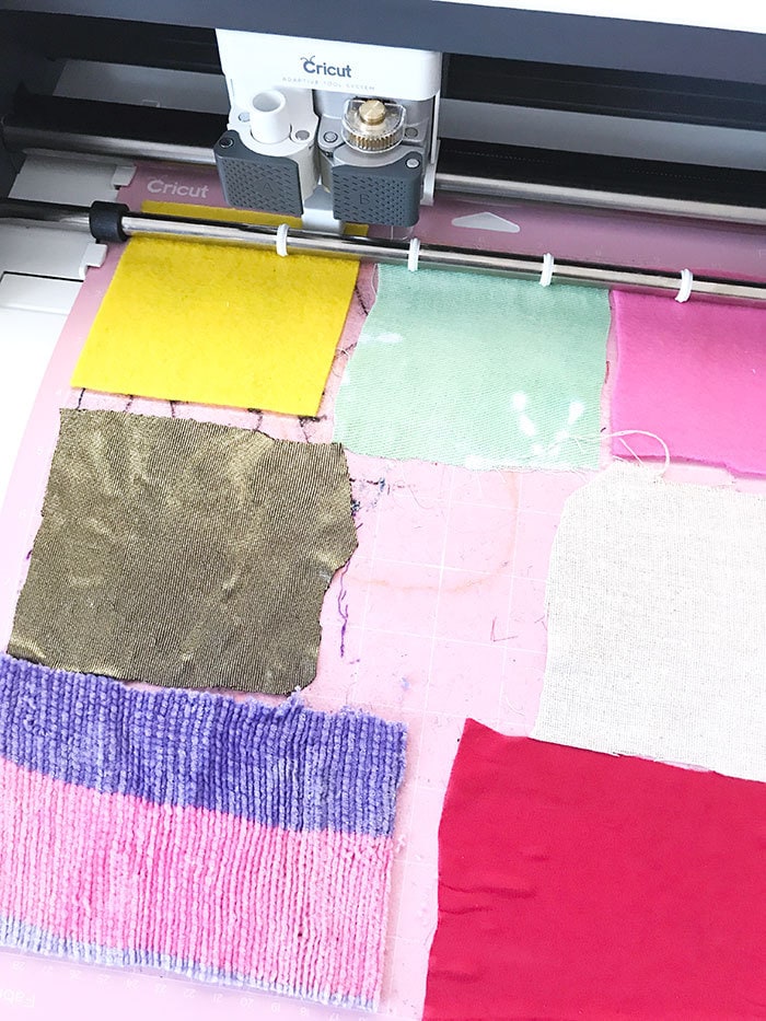 Samples of fabrics to cut with Cricut Maker