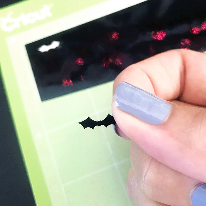 Tiny bat design designed by Jen Goode and cut with Cricut