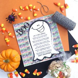 Make your own Boo Bag and include this free printable Boo Sign by Jen Goode