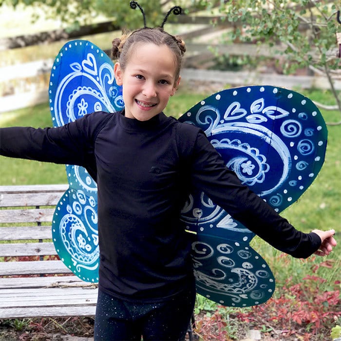 DIY Butterfly costume #Boxtume designed by Jen Goode