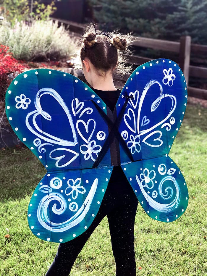 Pretty hand-painted butterfly costume is easier to make then you think