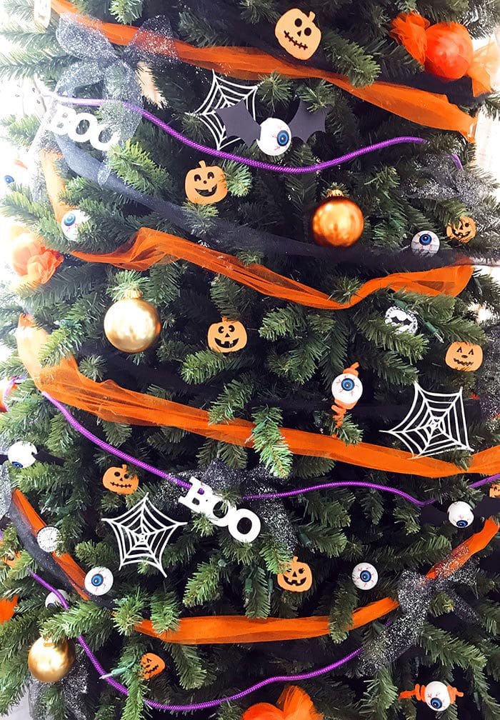 Add all kinds of fun and cute DIY Halloween decor to your tree