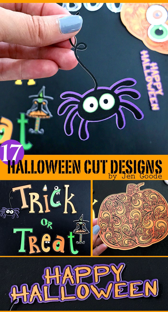Halloween Cricut cut designs by Jen Goode