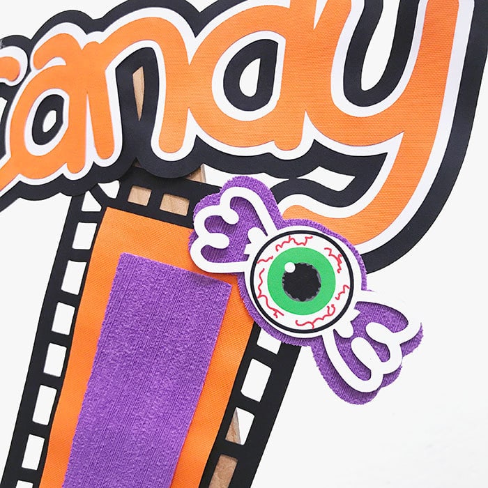 Add Halloween eyeball candy art to Halloween decor - designed by Jen Goode
