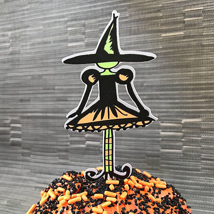 Witch design cut out with Cricut - art designed by Jen Goode