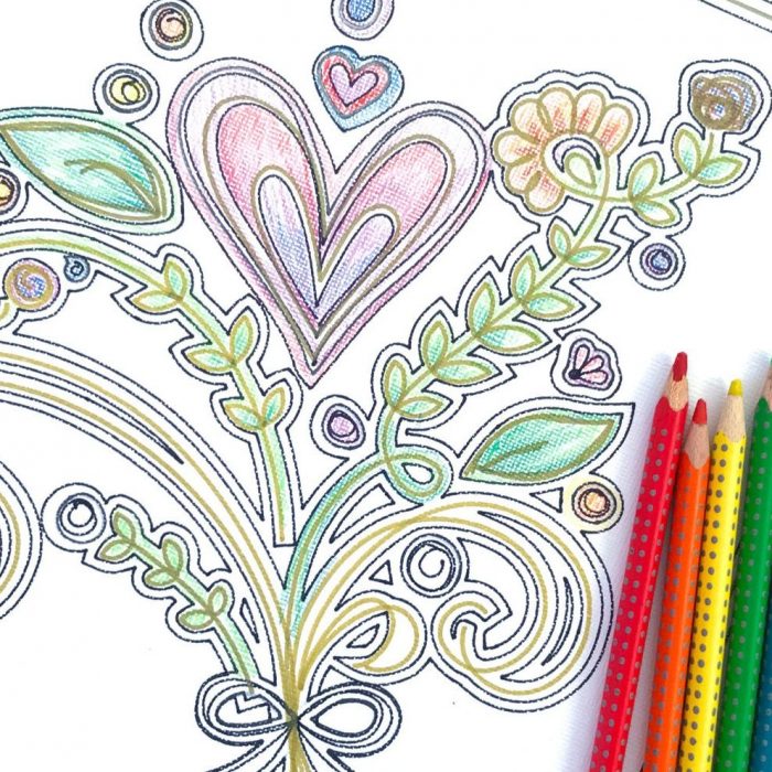 Make a Fall art coloring page with your Cricut