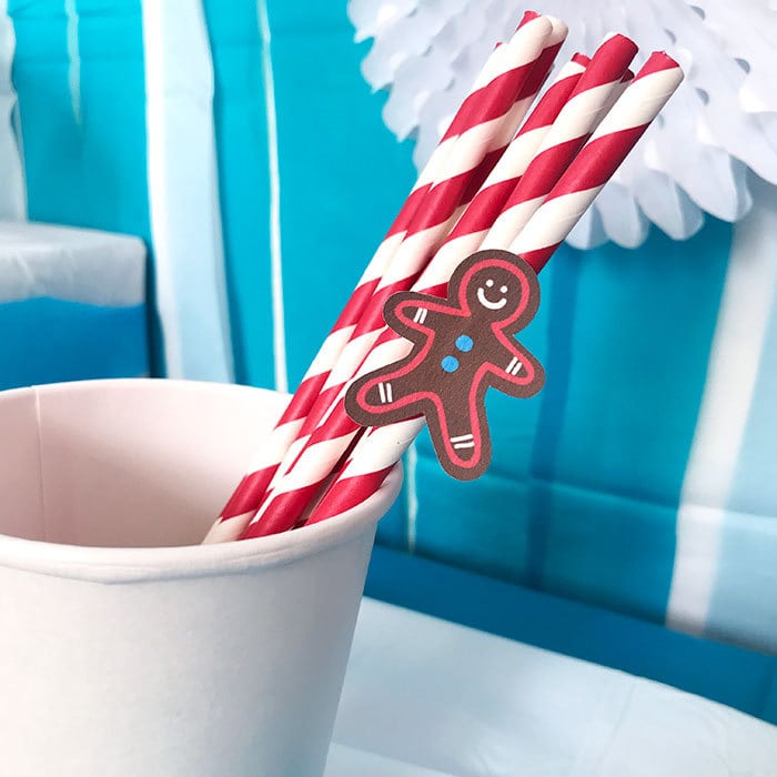 Gingerbread man straws - cut DIY for your holiday parties