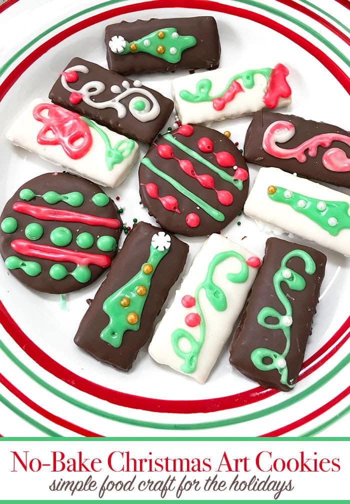 Christmas Art Cookies - easy no bake recipe