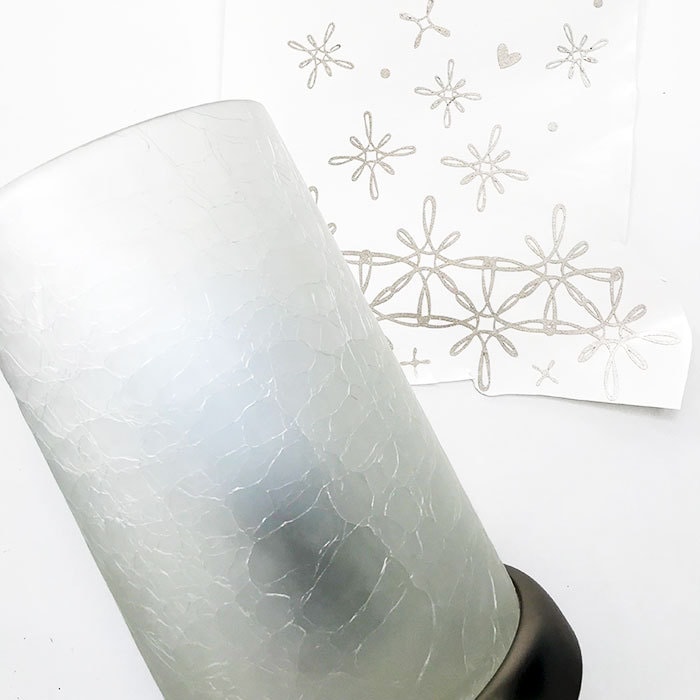Make a pretty table lamp with your Cricut - supplies