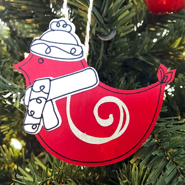Christmas birdie DIY ornament for your tree